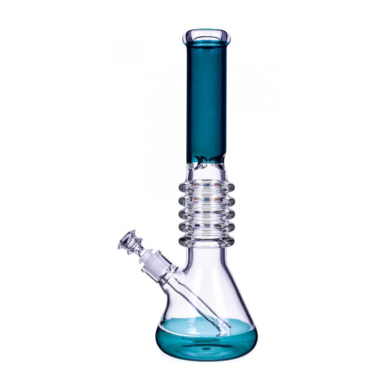 The Secret Rings Ribbed Beaker Bong 16 Inches 3