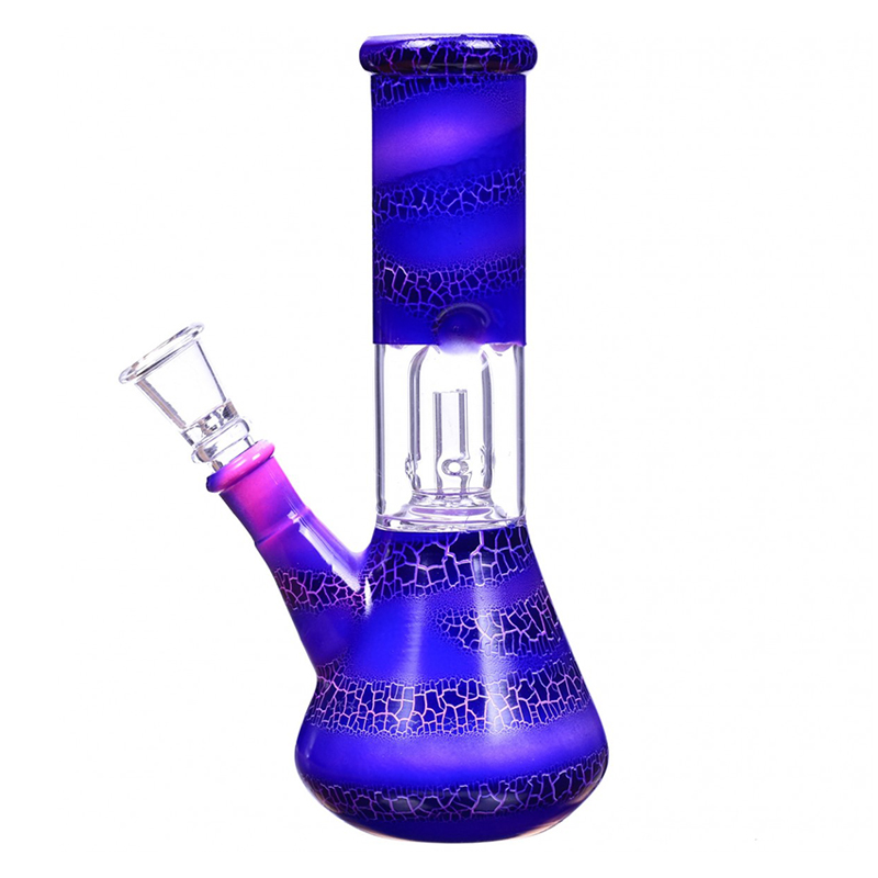 Deep Crackle Percolator Beaker Bong 8 Inches 2