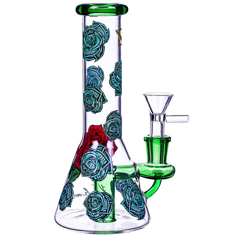 Erick Khan Rose Beaker Bong 8 Inches 0