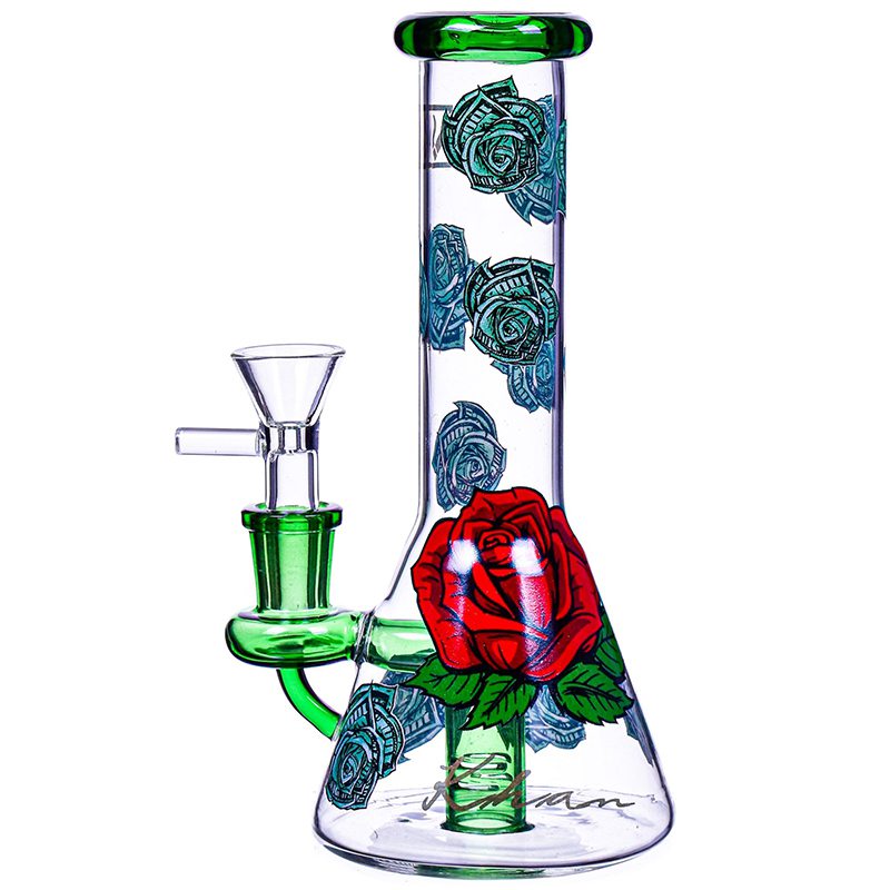 Erick Khan Rose Beaker Bong 8 Inches 3