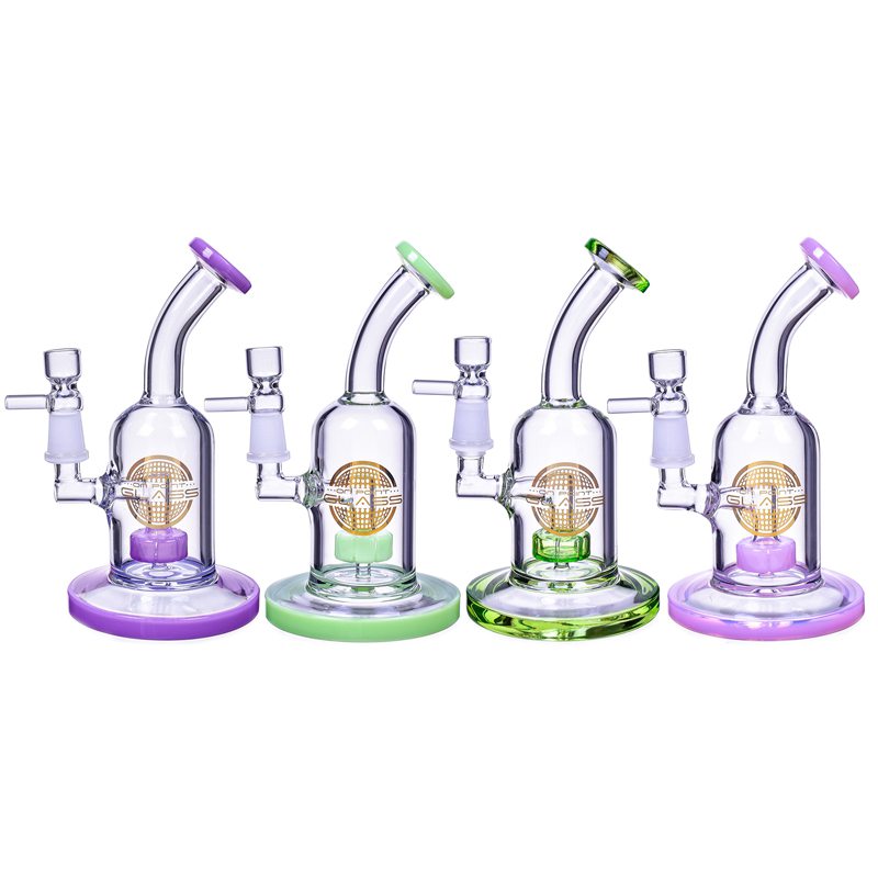 The Attraction Titled Showerhead Perc Bong & Dab Rig 7 Inches 0