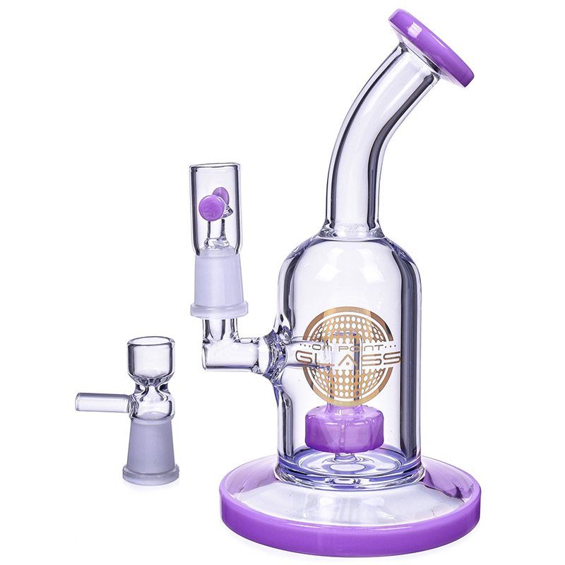 The Attraction Titled Showerhead Perc Bong & Dab Rig 7 Inches 1
