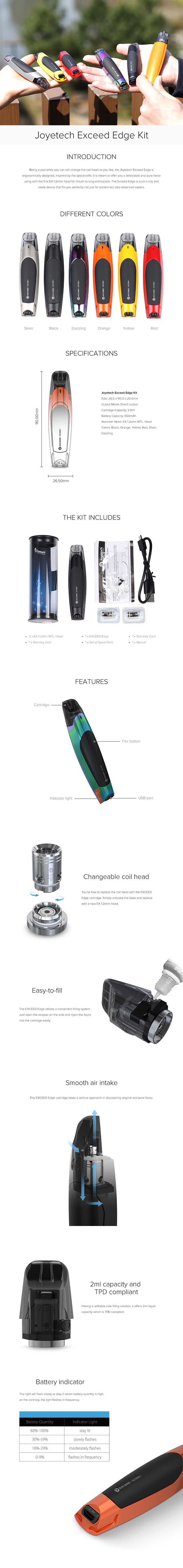 Joyetech EXCEED Edge Pod System Kit (2ml&650mah) 0