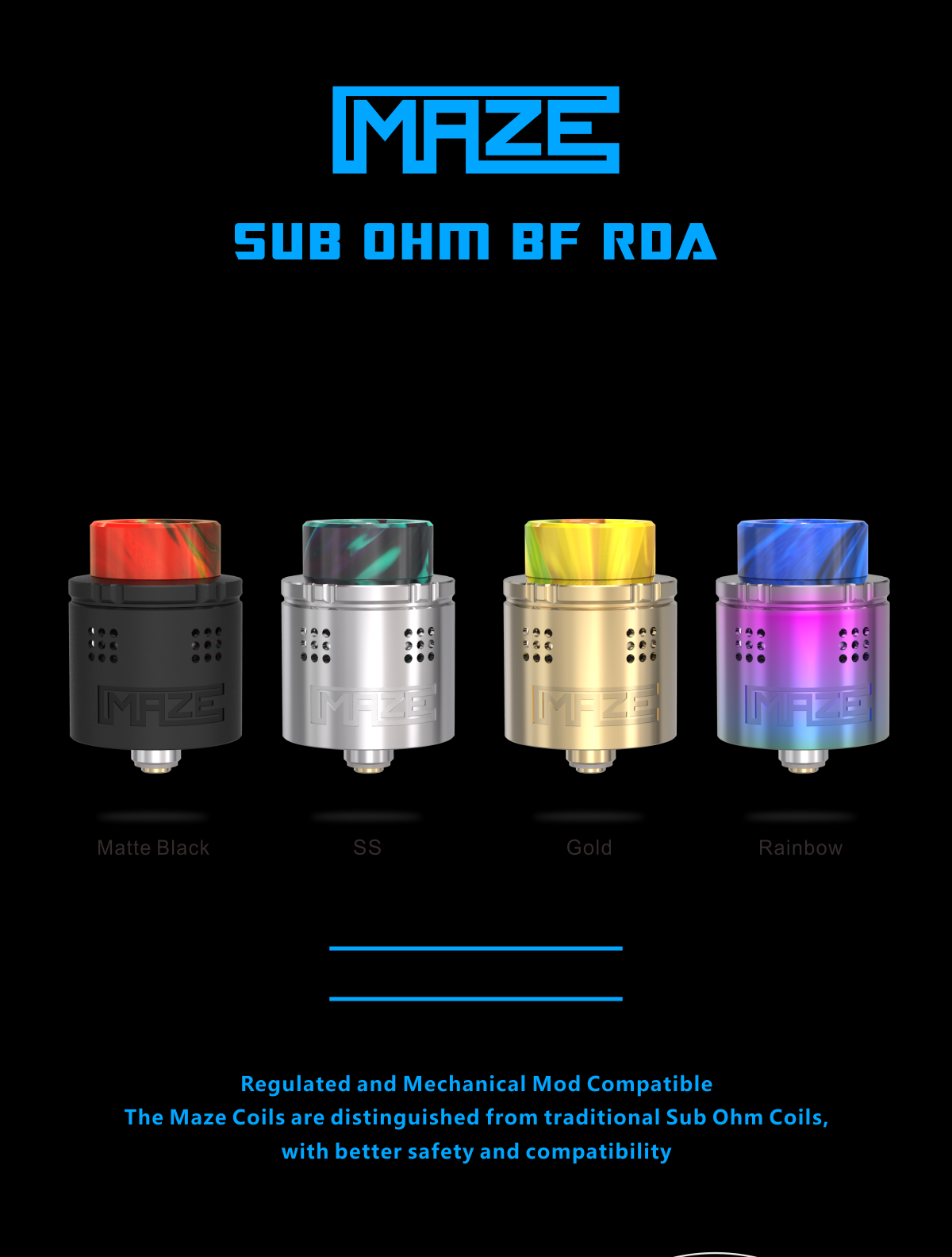 Vandy Vape Maze BF RDA Tank(2ml/24mm)-For Squonk BF Box Mod 0